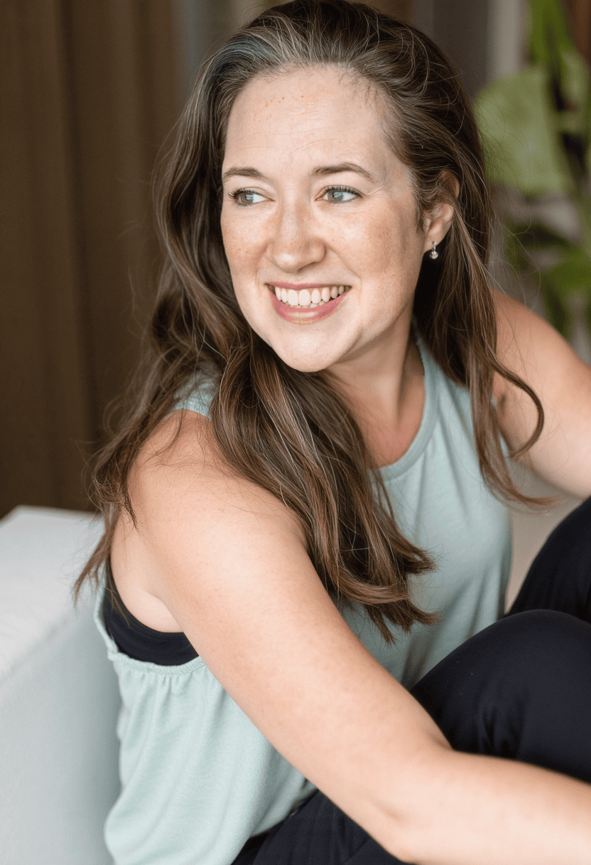 Benah Parker, Ph.D. seated and smiling off camera in a casual athletic wear outfit