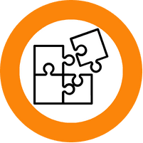 Reclaim icon – puzzle pieces representing uncovering authentic voice, values, and instincts
