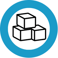 Reinforce icon – three stacked cubes representing aligned habits, language, and decision-making