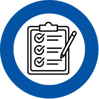 Assess icon – clipboard with checklist symbolizing uncovering misalignment and friction points across leadership teams
